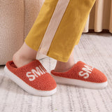 Women Winter Warm Fur Slippers EVA Thick Sole 4cm Cotton Shoes Cute Lovely Shoes Non-slip Soft Indoor Bedroom House Slippers