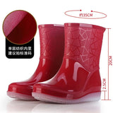 Rain Boots Women Waterproof Work Shoes for Girls Women Non-slip  Mid-Calf Water Boots Antiskid Wear-resistant Thickened
