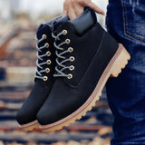 Hot New Winter Shoes Men Flat Heel Boots Fashion Keep Warm Shoes Brand Man Ankle Boots
