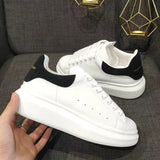 Classics Platform Women Sneakers Color Block Lace-Up Round Toe Breathable Brand Designer Shoes All-Match Women Vulcanized Shoes