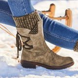 MURIOKI Women Winter Boots Mid-Calf Snow Boots Female thigh high boots Warm High Quality Botas Mujer Plus Size