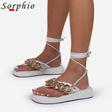 Murioki Fashion Ankle Strap Snake Print Chunky Metal Design Sandals For Women Casual Roman Shoes Woman Brand New Popular Sale