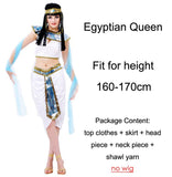 Murioki Family Sexy Egypt Cleopatra Costume For Women Girls Men Pharaoh Costumes Boys Halloween New Year Party Fancy Dress