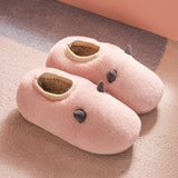 Christmas Gift Pink Cute Women's Slippers Fashion Design Cartoon Winter Cotton Ladies Slides Warm Comfortable Female Indoor Flats Plush Shoes