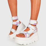 MURIOKI 2022 Brand New women's Platform Gladiator Sandals Ladies Mixed Colors Shoes Woman Wedges High Heels Summer Sandals