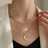 Christmas Gift  Trendy Multilayered  Pearl Pendant Necklace For Women Fashion Sun Star Gold Pearl Choker Necklaces 2021 Trend Jewelry
