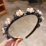 Christmas Gift Unisex Alice Pearls Elegant Hairbands Men Women Sports Headband Double Bangs Hairstyle Make Up Hairpins Fashion Hair Accessories