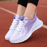 Murioki 2022 Women Flat Mesh Hollow Platform Wedges Casual New Sneakers Lace Up Comfort Light Soft Bottom Females Running Sports Shoes