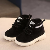 Murioki Children Casual Shoes Autumn Winter Martin Boots Boys Shoes Fashion Leather Soft Antislip Girls Boots 21-30 Sport Running Shoes