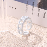 Christmas Gift  Vintage Y2K Double Heart Opening Enamel Ring For Women Fashion Korean Diyou Metal Heart Joint Ring Jewelry Wholesale