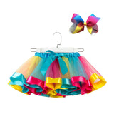 Murioki New Tutu Skirt Baby Girl Clothes 12M-8Yrs Colorful Mini Pettiskirt Girls Party Dance Rainbow Tulle Skirts Children Clothing