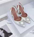 Graduation Shoes 2022 New ladies pointed high heels elegant office wedding shoes candy color summer shoes for women