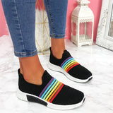 Murioko 2022 New Fashion Women Sneakers Rainbow Color Handmade Mesh Vulcanize Leisure Shoes Low-Top Summer Casual Ladies Shoes Girl Plus