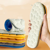 Murioki Sports Insoles Damping Ergonomic Design Breathable Sweat-Wicking Insole Foot Cobblestone Massage Cushioning Size 35-46