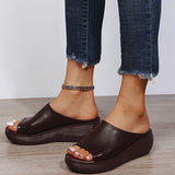 Murioki Summer Ladies Leather Sole Slippers Women Sexy High Heel Mules Clogs Black Peep Toe Platform Mules Emal Slip On Sandals Shoes