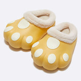 Murioki 2023 Cute Cat Paws Furry Slippers Funny Indoor Home Fluffy Slides Female Floor Kawaii Shoes Slippers Lovely Cat Cotton Slippers