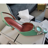 Graduation Shoes 2022 New ladies pointed high heels elegant office wedding shoes candy color summer shoes for women