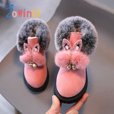 Murioki Size 21 -30 Winter Warm Snow Boots For Children Casual Shoes Girls Martin Boots Baby Toddler Shoes Kids Warm Short Boots