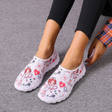 Murioki New Fashion Comfort Soft Casual Shoes Mesh Women's Sneakers Sweet Cartoon Slip on Nurse Female Ladies Sports Shoes