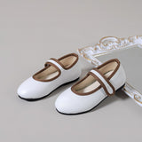 Murioki New Spring Kids Shoes Children Chain Casual Shoes Baby Girls Chain Loafers Toddler Ballet Flats Boys White Moccasin Mary Jane